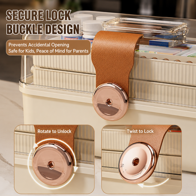 Portable Medicine Storage Box with Secure Lock