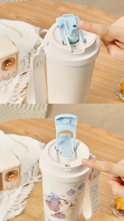 Cute Cat 520ml Stainless Steel Insulated Tumbler
