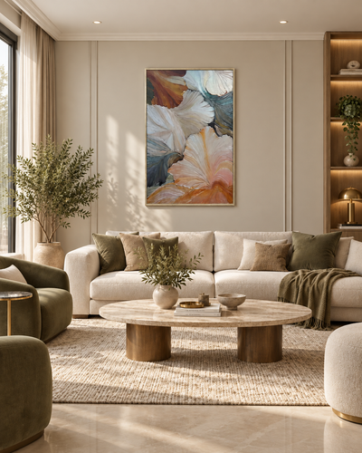 Abstract Ginkgo Leaf Wall Art – 80 × 120 cm