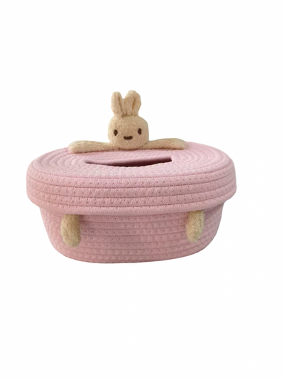 Teddy Bear Cotton Rope Tissue Box